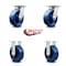 Service Caster 6 Inch Kingpinless Solid Poly Wheel Swivel Caster Swivel 2 Rigid SCC, 2PK SCC-KP30S620-SPUR-2-R-2 - alternate 5